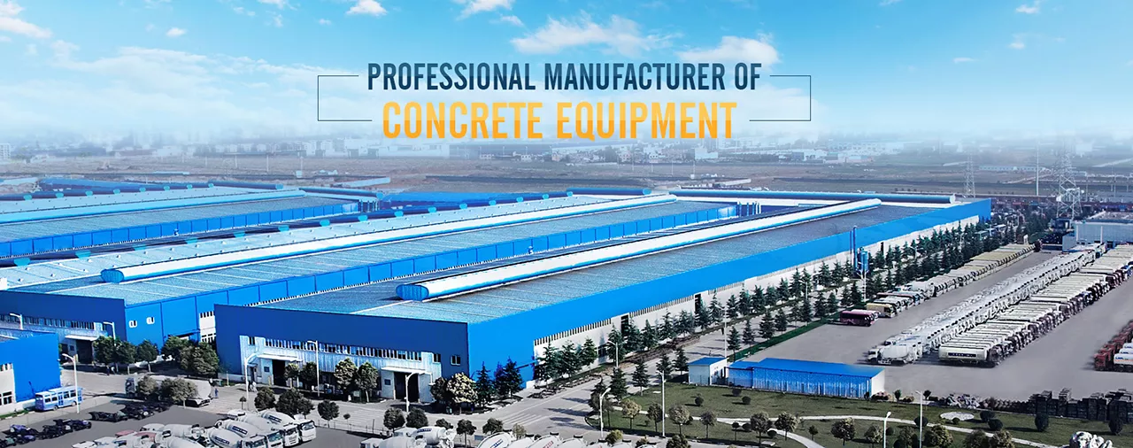 Haomei Machinery factory – professional manufacturer of concrete machinery including mobile mixers, batching plants, and concrete pumps.