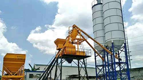 HZS180 concrete batching plant installed in Saudi Arabia