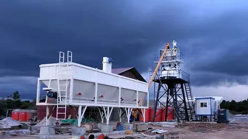Concrete batching plant installed in Kazakhstan