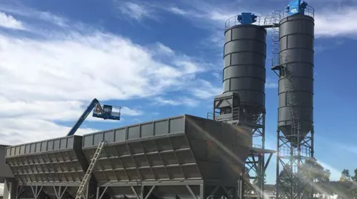 Wet mix concrete batching plant installed in Indonesia