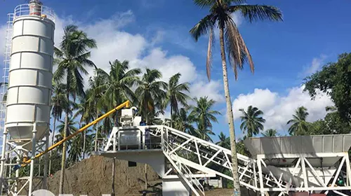 HZS120 concrete batching plant in Nigeria