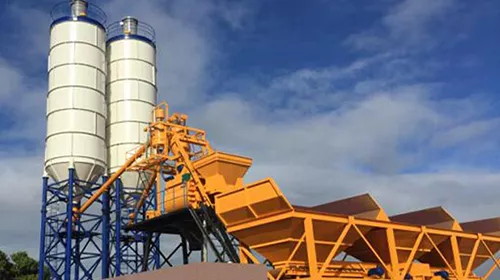HZS75 concrete batching plant in Ethiopia