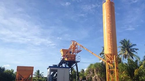 YHZS90 Mobile concrete batching plant in the Colombia