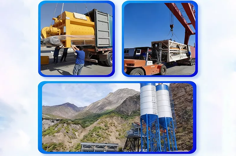 Customer Ordered HZS90 Concrete Batching Plant