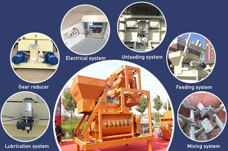 JS1000 Concrete Mixer Structural Components