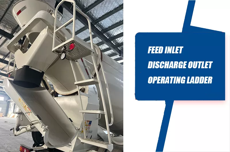 3m³ Concrete Mixer Truck Inlet, Outlet, and Staircase