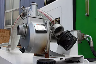 Self-loading concrete mixer truck water pump