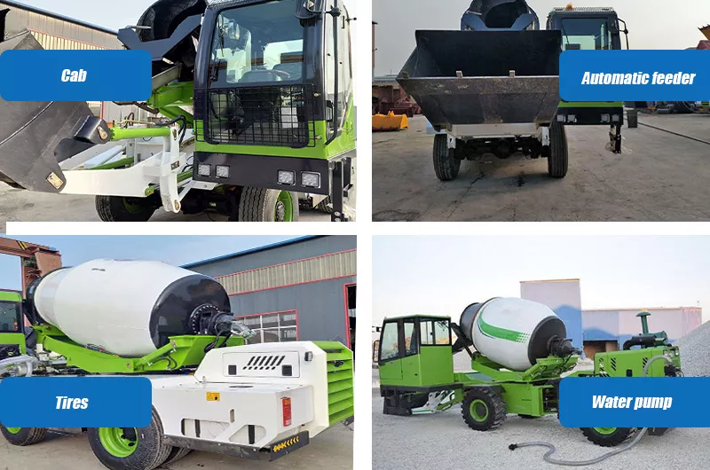 1.2 Cubic Self Loading Concrete Mixer Structure