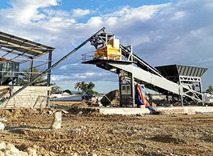 YHZS25 Concrete Batching Plant in Nigeria