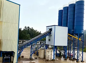 Saudi Arabia HZS180 Concrete Batching Plant Delivery and Startup