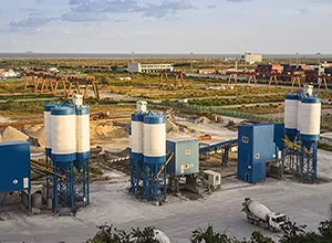 HZS120 Concrete Batching Plant Installed in Saudi Arabia