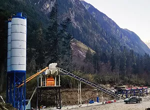 Tanzania HZS60 Concrete Batching Plant Operation