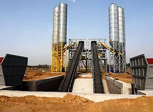Thailand HZS180 Concrete Batching Plant On-Site Operation
