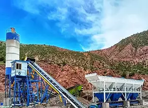 HZS60 Concrete Batching Plant in Uzbekistan